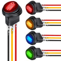 Nilight 90346C — 12V LED Round Waterproof Rocker Switch