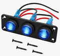 RV Electric Stabilizer Jack Switch Power Stabilizer Rocker Switch Extend Retract ON Off ON Momentary Waterproof Switch with Harness - Nilight 90353A