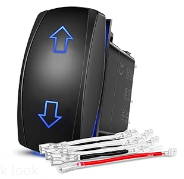 3 Gang Aluminum Rocker Switch Panel 5 Pin ON Off Pinkish Purple Toggle Switch SPST 12V 24V Night Glow Stickers - Nilight 90520P