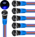 Nilight 90815A — 12mm LED Blue Waterproof Push Button Switch