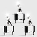 Nilight 90827A — 3PCS White LED Toggle Switches 12V 20A 3 Pin 2 Position ON Off SPST Heavy Duty Rocker Switch for Auto Car Marine RV Vehicles Truck Boat Dash