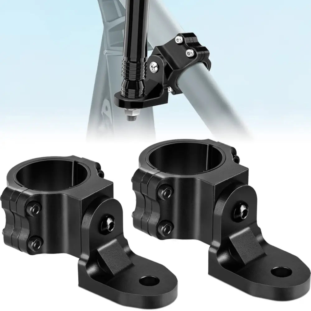 Nilight 91077B black UTV flag and antenna mount brackets, pair