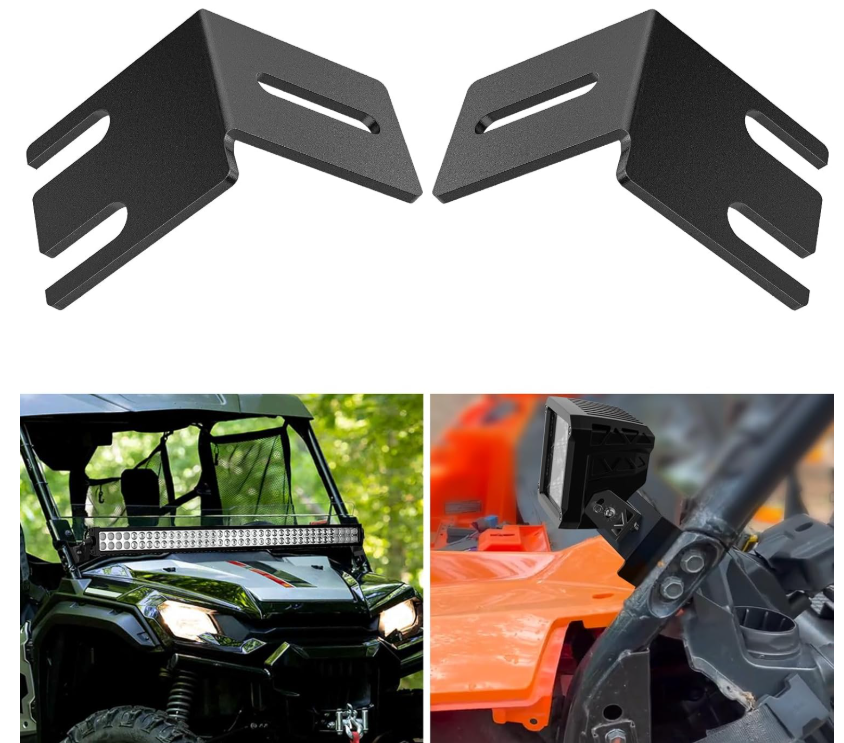 Light Bar Mounting Brackets for 50 Inch Straight Lights UTV Roof Upper Windshield Compatible with Can-am Maverick X3 MAX DS RS MR Turbo R 2017 2018 2019 2020 2021 2022 2023 2024 - Nilight 91102B