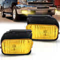 Nilight FOG-A05 — Nilight Fog Light Assembly Compatible with 2002 2003 2004 2005 2006 2007 Chevy Silverado 1500 2500 3500 2002-2006 Chevy Avalanche w/o Body Cladding with H10 Halogen Bulbs Amber Lens