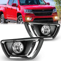 Nilight FOG-A06 — Fog Light Assembly Compatible with 2015 2016 2017 2018 2019 2020 Chevy Colorado Driving Bumper Fog Lamps with 12V 24W 5202 Bulbs Clear Lens Black& Chrome Bezel