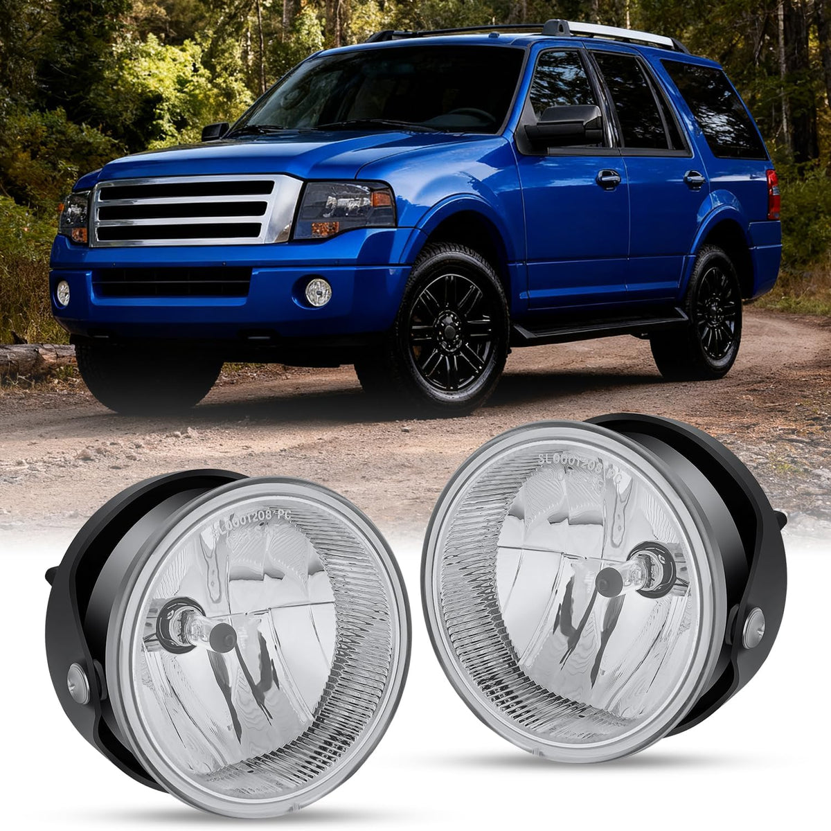 Nilight FOG-C29 — Fog Lights Assembly Compatible with 2007 2008 2009 2010 2011 2012 2013 2014 Ford Expedition 2008-2011 Ranger(Not Fit STX Package) w/H10 12V 42W Bulbs Clear Lens