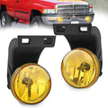 Nilight FOG-I82 — Fog Lights Assembly Compatible with 1994 1995 1996 1997 1998 1999 2000 2001 Dodge Ram 1500 1994-2002 Dodge Ram 2500 3500 Pick Up Truck Amber Fog Lamp w/881 12V Halogen Bulbs