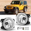 Nilight FOG-I87 — Fog Lights Assembly Compatible with 2007 2008 2009 Jeep Wrangler 2005-2008 Dodge Magnum 2005-2010 Chrysler PT Cruiser 300 Touring Models Clear Lens