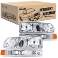 Nilight NA050 — Headlight Assembly for 1998-2005 Chevy Blazer Headlights 1998-2004 Chevrolet S10 Pickup Replacement Headlamp Housing Bumper Lights