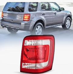 Taillight Assembly Compatible with 2008 2009 2010 2011 2012 Ford Escape Tail Lights Rear Lamp Replacement OE Style Driver Side