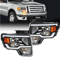 Nilight Headlights Assembly for Ford F150 F-150 2004-2008, Led DRL Headlamp,Chrome Housing