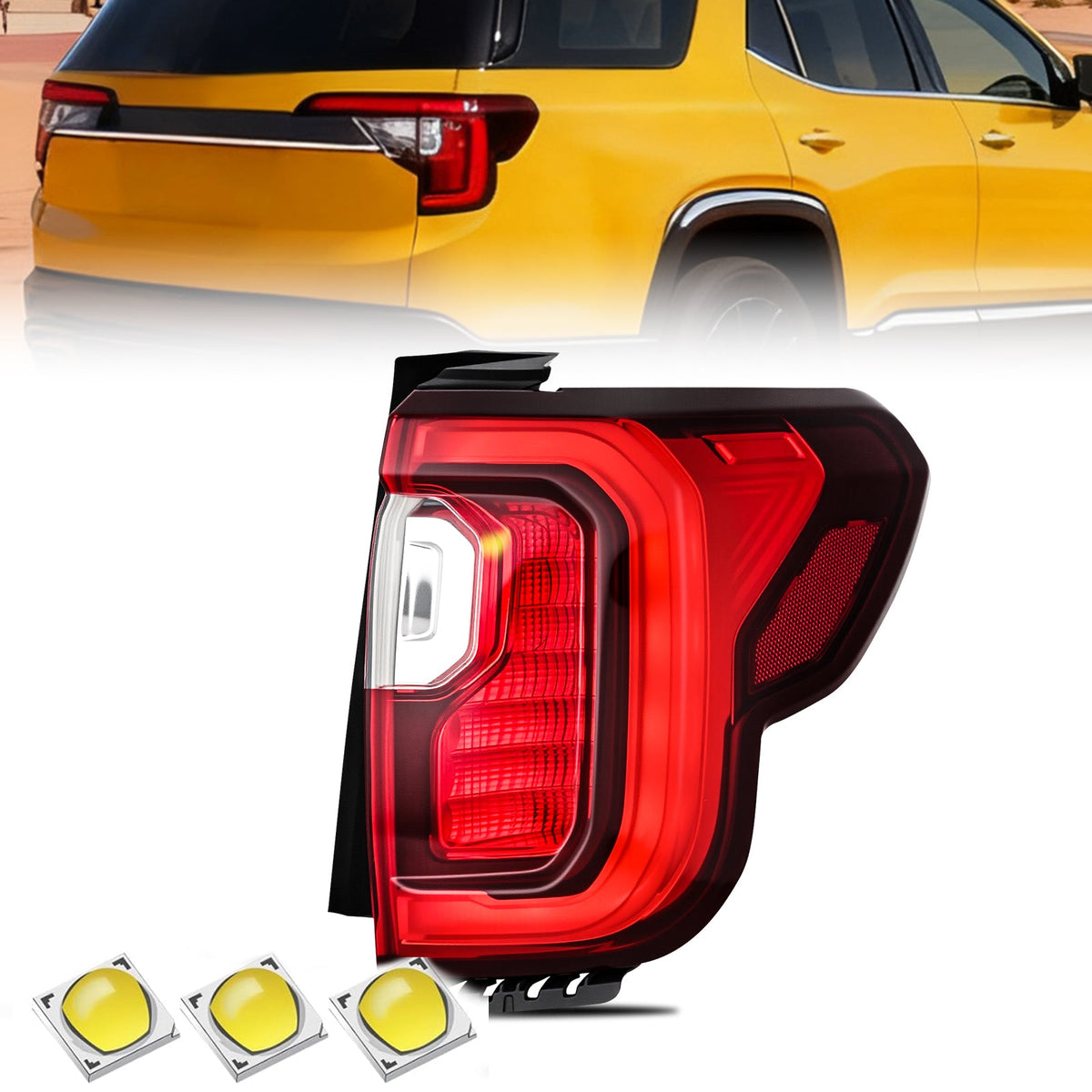 Nilight NA1254 — Taillight Assembly Compatible with 2020 2021 2022 2023 GMC Acadia LED Tail Light Replacement OE Style Passenger Side