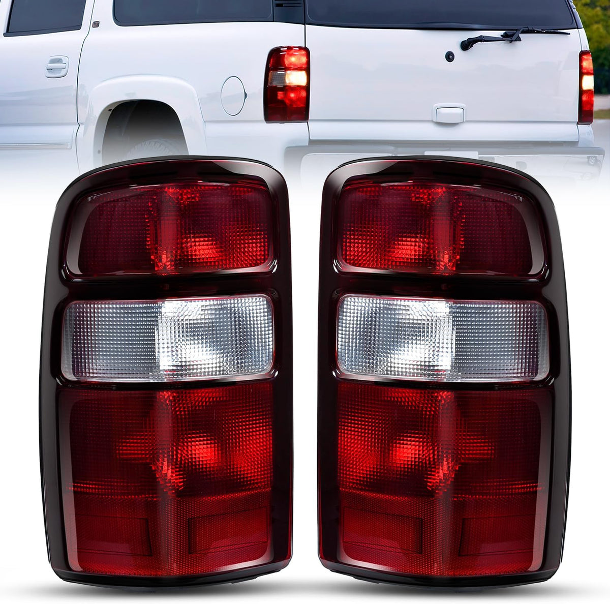 Nilight NA1336 — Taillight Assembly Compatible with 2000-2006 Chevy Tahoe Suburban GMC Yukon Tail Light OE Style Rear Lamp Replacement Driver and Passenger Side