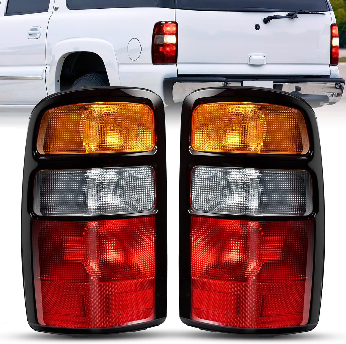 Nilight NA1337 — Taillight Assembly Compatible with 2000-2006 Chevy Tahoe Suburban GMC Yukon Tail Light OE Style Rear Lamp Replacement Driver and Passenger Side
