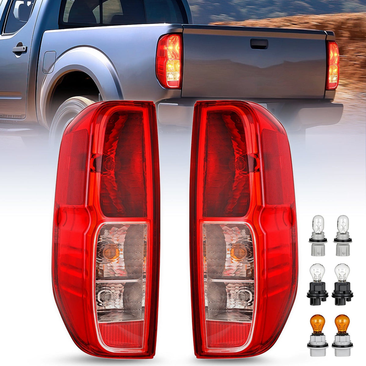 Nilight NA1340 — Taillight Assembly Compatible with 2005-2021 Nissan Frontier and 2009-2012 Suzuki Equator Driver and Passenger Side