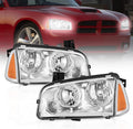 Nilight Chrome Headlights for 2006–2010 Dodge Charger (Pair)