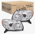 Headlights Assembly for Honda CRV(CR-V) 2007 2008 2009 2010 2011 Headlamp Chrome Housing Amber Reflector