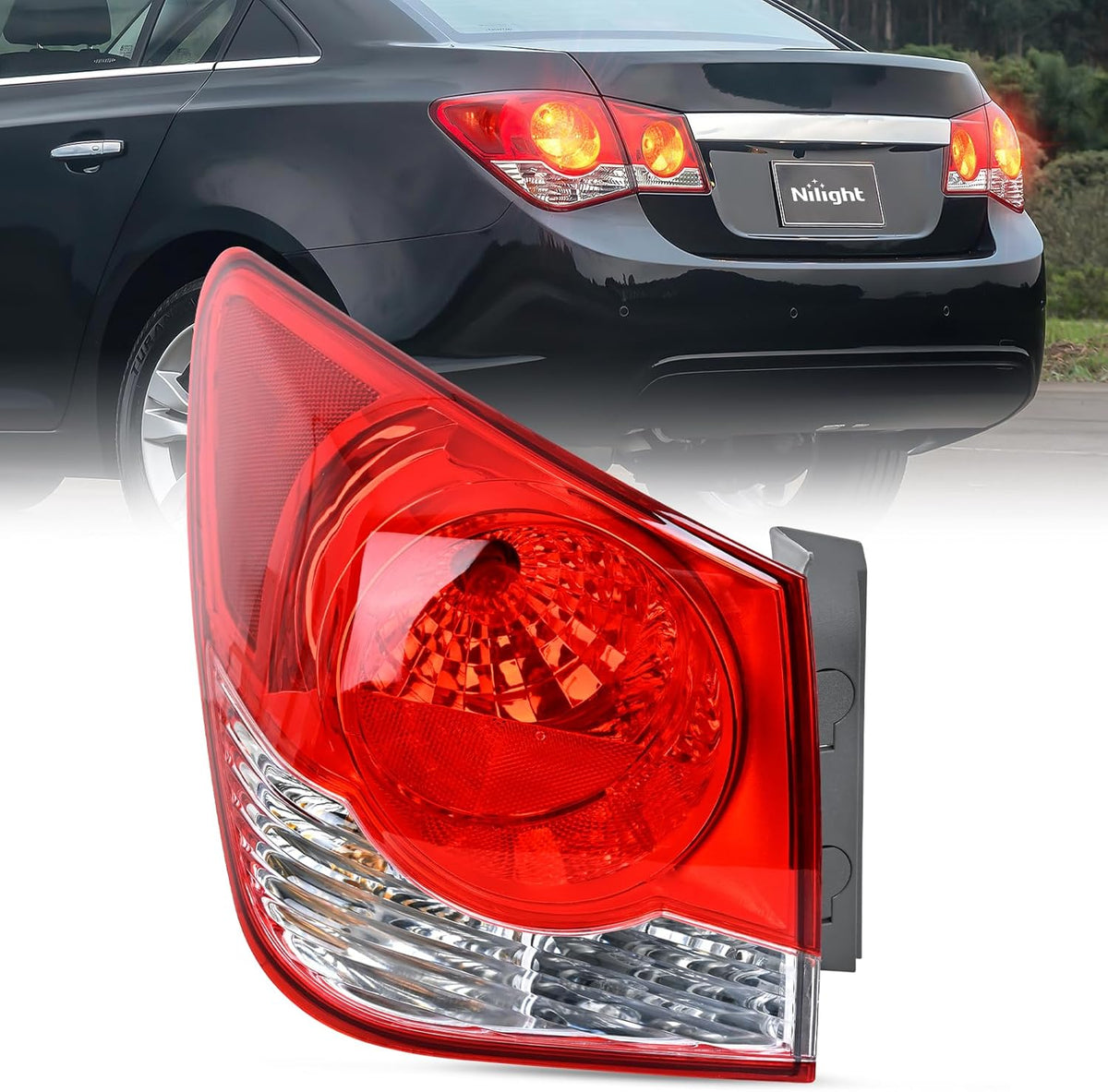 Nilight Driver-Side Outer Tail Light for Chevy Cruze / Cruze Limited