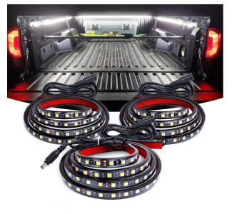 3PCS 60'' 270 LEDs Truck Bed Light Strip Kit with on/Off Switch Blade Fuse 2-Way Splitter Extension Cable - Nilight TR-109-A