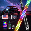 Nilight Whip-515 — RGB Whip Light 1PC 3FT Lighted Antenna Whips with Remote & App Control DIY Chasing Patterns Brake Reverse Lights