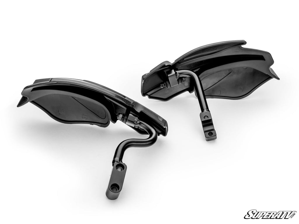 Up & Running Polaris ATV handguards installed on handlebars