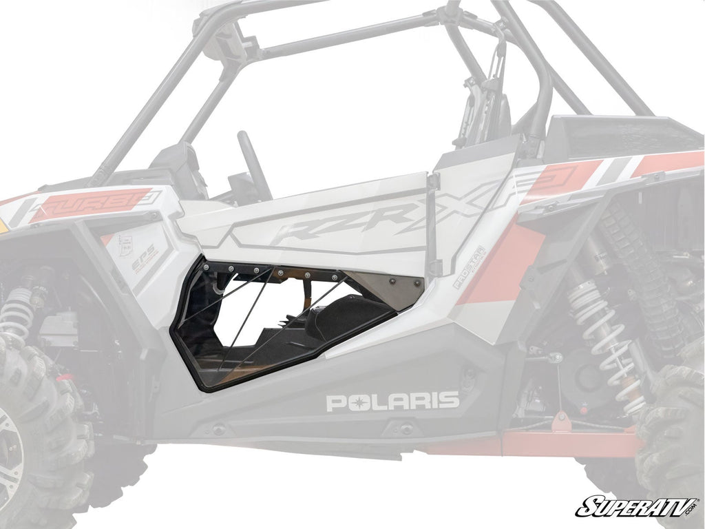 Polaris RZR XP 1000 Clear Lower Doors — 2-Door - installed view