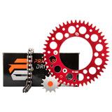 Primary Drive Chain and Sprocket Kit - Aluminum Rear/X-Ring Chain Red Rear Sprocket - HONDA CRF250R