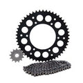 Primary Drive Chain and Sprocket Kit - Aluminum Rear/420 MC Chain Black Rear Sprocket - GASGAS MC 65