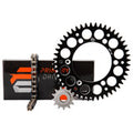 Primary Drive Chain and Sprocket Kit - Aluminum Rear/O-Ring Chain Black Rear Sprocket - GASGAS EX 250 (Fuel Injected)