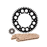 Primary Drive Chain and Sprocket Kit - Aluminum Rear/Gold Plated MX Race Chain Black Rear Sprocket - SUZUKI RMZ450