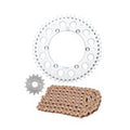 Primary Drive Chain and Sprocket Kit - Aluminum Rear/Gold Plated MX Race Chain Silver Rear Sprocket - SUZUKI RMZ250