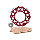 Primary Drive Chain and Sprocket Kit - Aluminum Rear/Gold Plated MX Race Chain Red Rear Sprocket - HONDA CRF450L