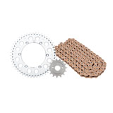 Primary Drive Chain and Sprocket Kit - Aluminum Rear/Gold Plated MX Race Chain Silver Rear Sprocket - HONDA CRF450L
