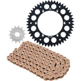 Primary Drive Chain and Sprocket Kit - Aluminum Rear/Gold Plated MX Race Chain Black Rear Sprocket - BETA 250 RX (2-Stroke)