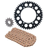 Primary Drive Chain and Sprocket Kit - Aluminum Rear/Gold Plated MX Race Chain Black Rear Sprocket - BETA 450 RX