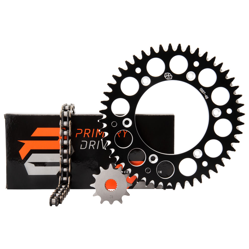 Primary Drive Chain and Sprocket Kit - Aluminum Rear/X-Ring Chain#109757-P2
