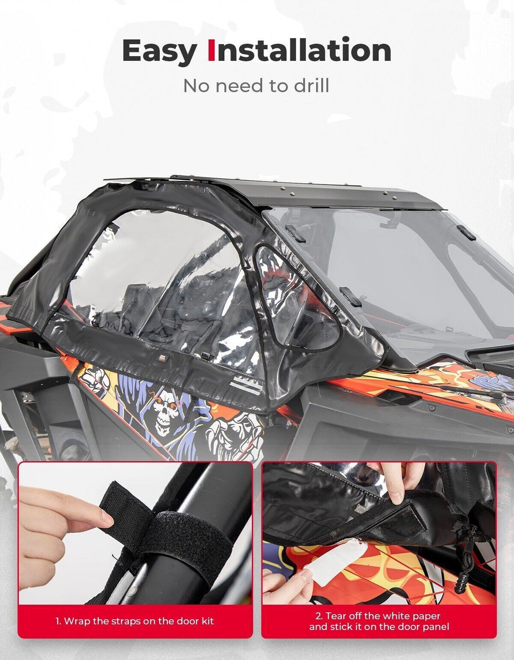 Upgraded Soft Upper Door Cab Enclosure for Polaris RZR PRO XP 2020-2023