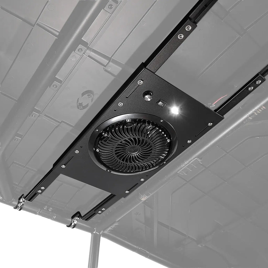 UTV Overhead Cooling Fan with Lights for Polaris Can-Am 53-37 Inch Roof Width