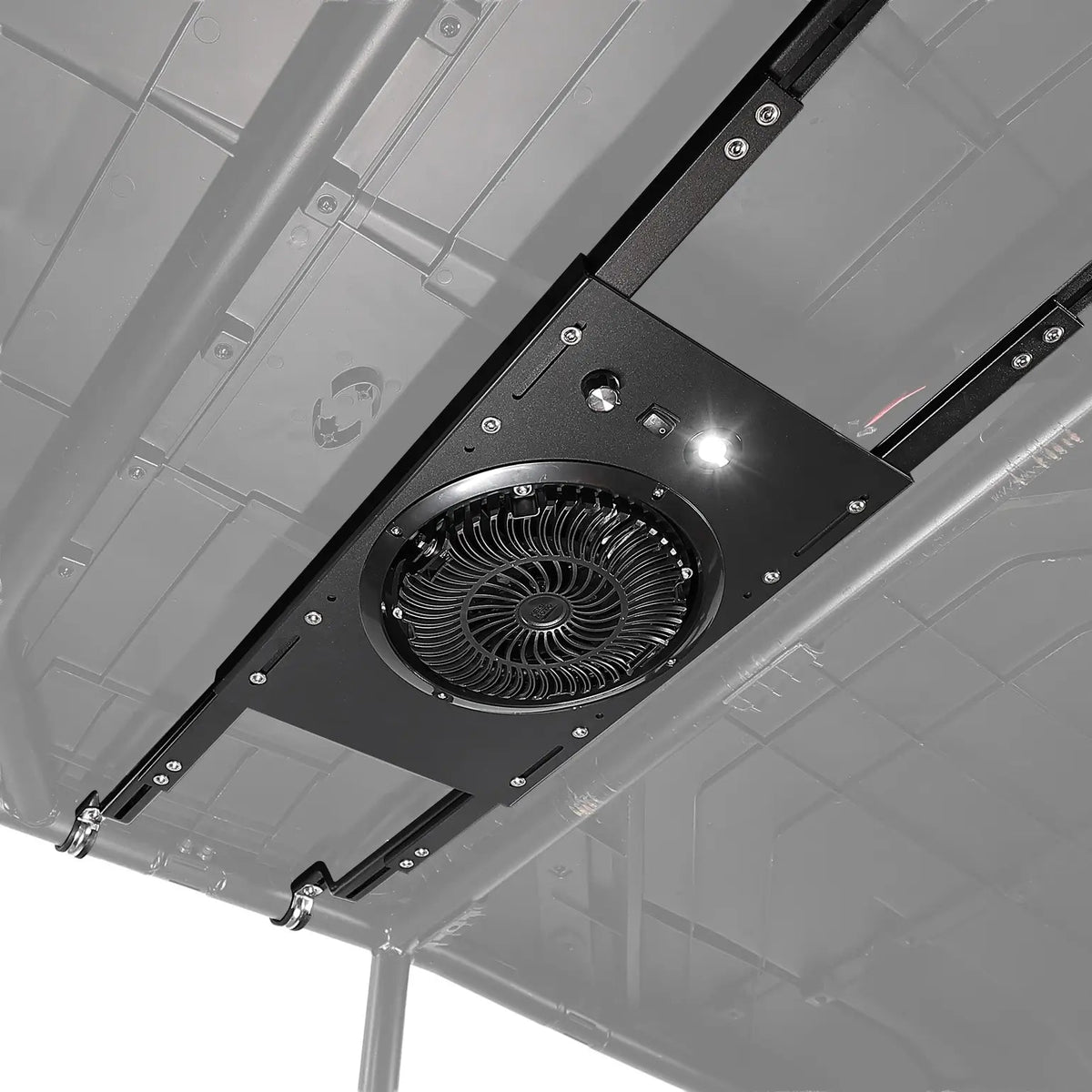 UTV Overhead Cooling Fan with Lights for Polaris Can-Am 53-37 Inch Roof Width