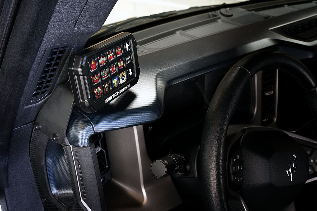SSV Works 2021-2026 Ford Bronco SWITCH Works Alpha12 Mounting Kit 230-FBR-SWE12