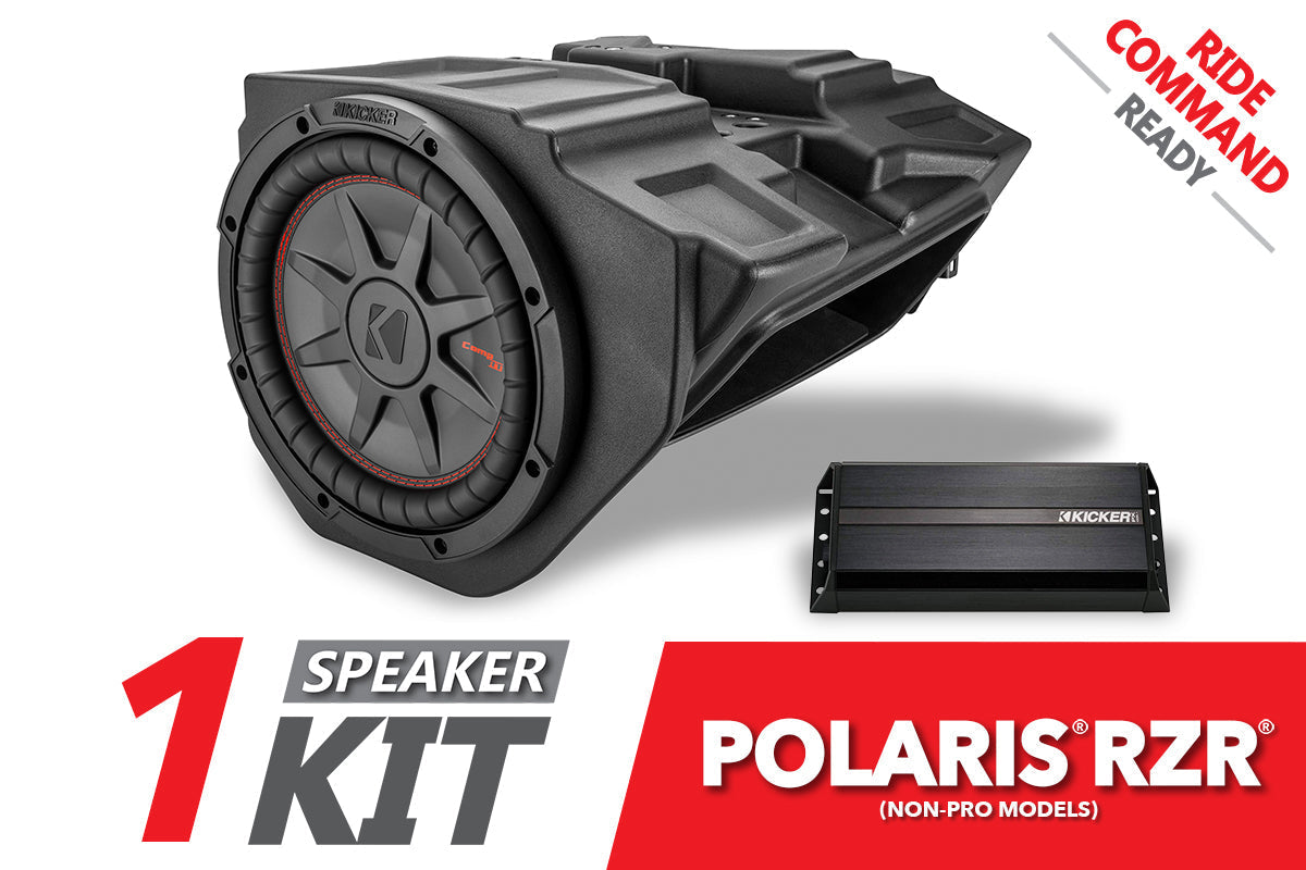 SSV Works Polaris RZR Kicker 10 inch subwoofer add-on kit for Ride Command