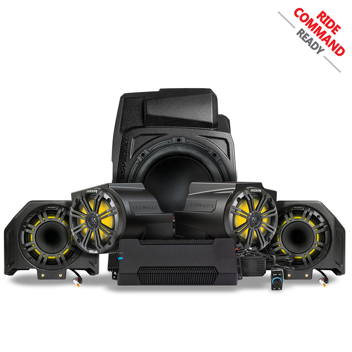 SSV Works Polaris RZR Pro Phase-6 K-Spec 1400W Ride Command audio system