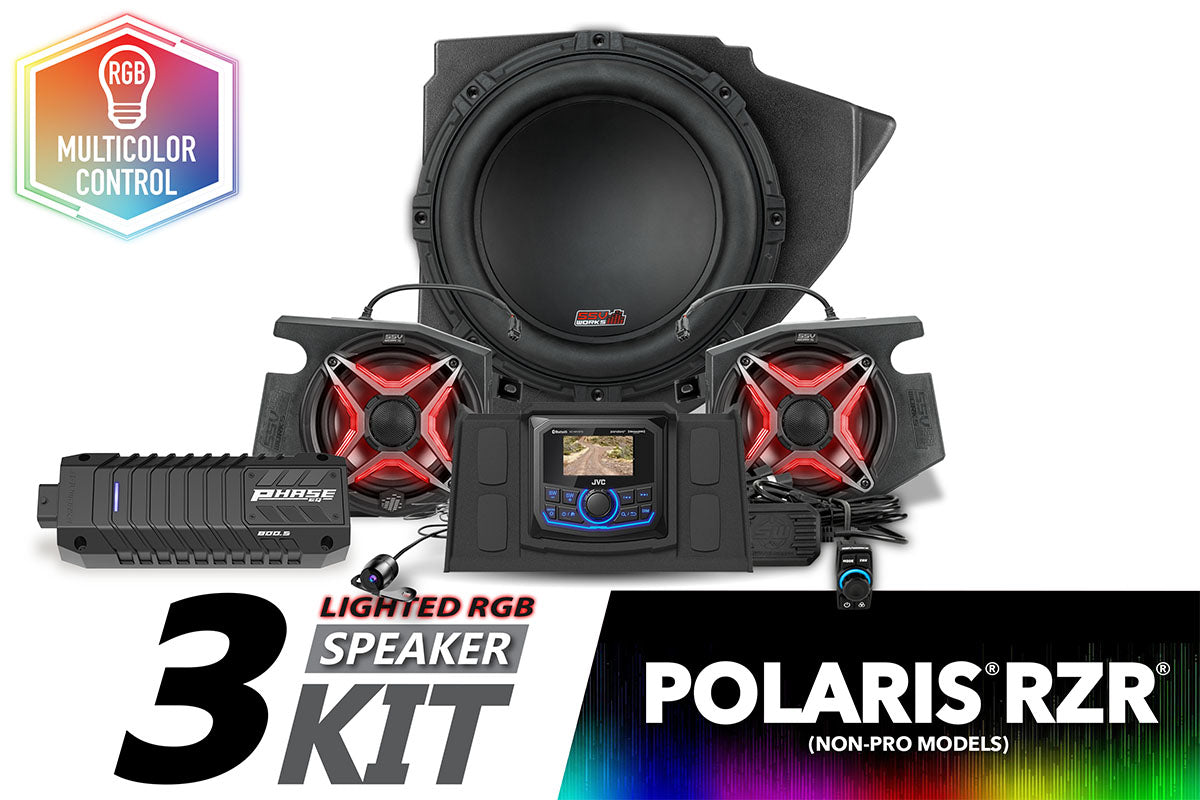 SSV Works 2014-2023 Polaris RZR V-Spec 3-speaker kit with JVC