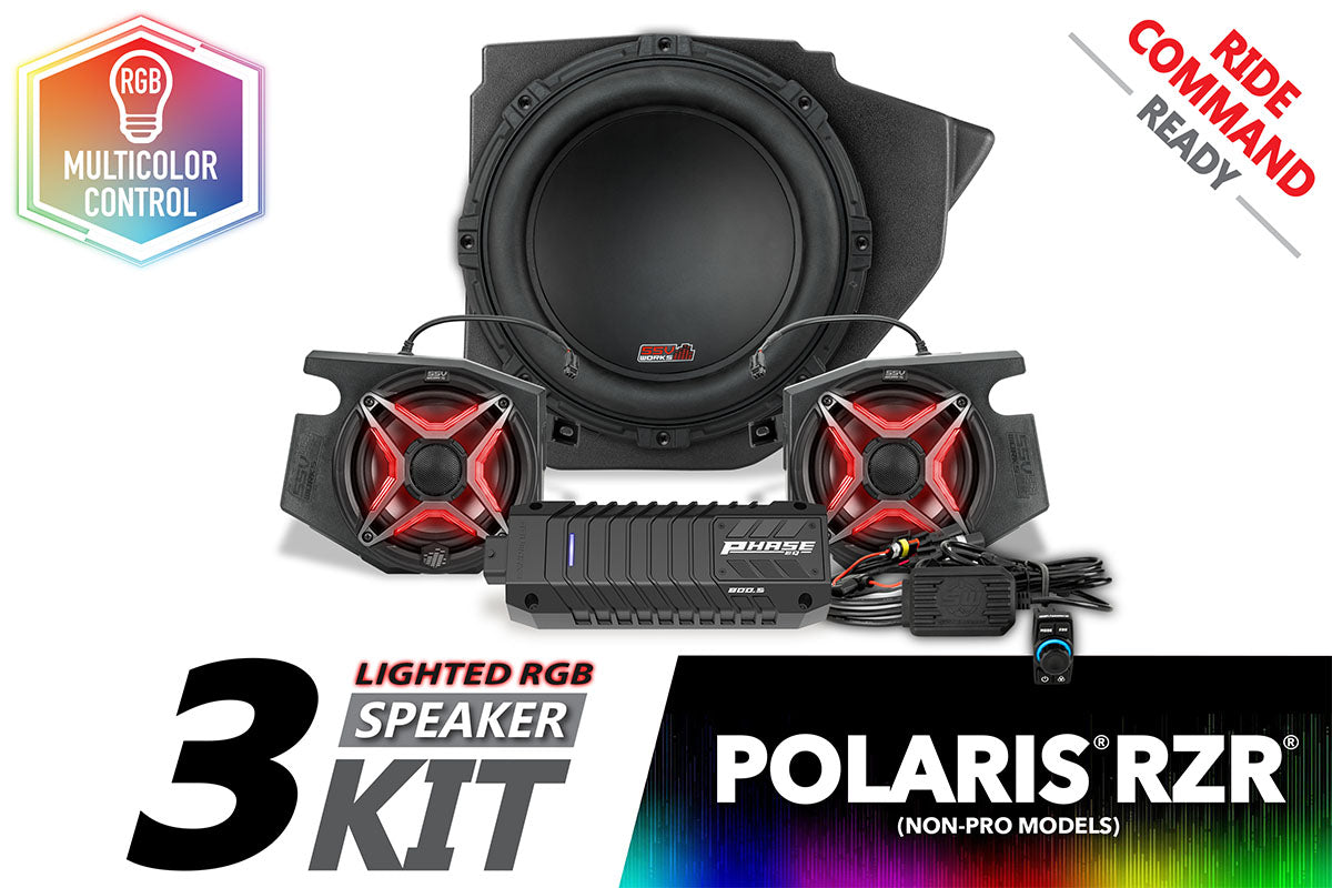 SSV Works 2014-2023 Polaris RZR V-Spec 3-speaker kit for Ride Command
