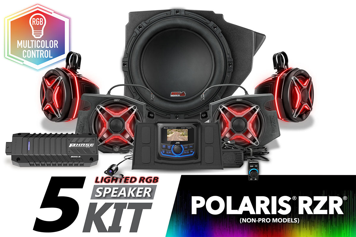 SSV Works 2014-2023 Polaris RZR V-Spec 5-speaker kit with JVC