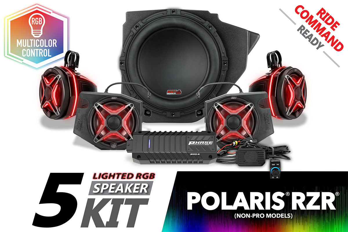 SSV Works 2014-2023 Polaris RZR V-Spec 5-speaker kit for Ride Command