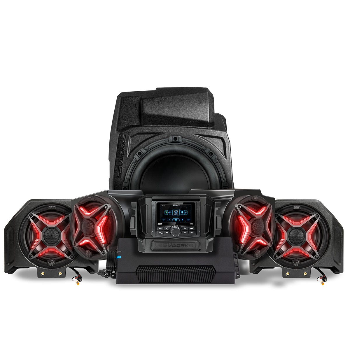 SSV Works RZR Pro Phase-5 V-Spec five-speaker audio system with MRB4