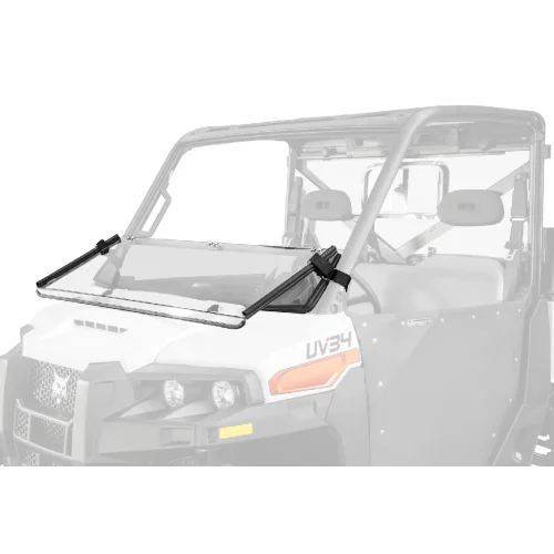 SuperATV Bobcat UV34 flip-down windshield