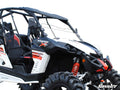 SuperATV Can-Am Maverick scratch-resistant clear half windshield