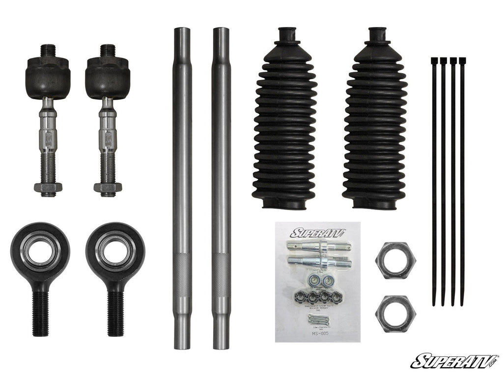 Complete SuperATV Honda Pioneer 1000 heavy-duty tie rod kit components